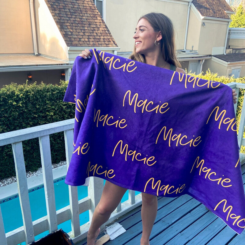 PERSONALIZED Beach Towel Two Tone