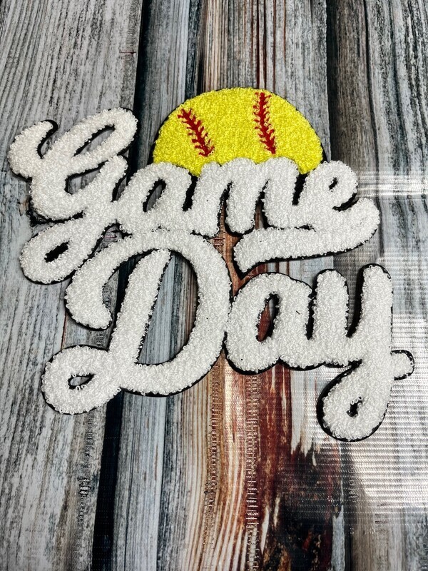 Chenille Game Day Softball  Patch