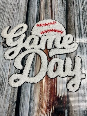 Chenille Game Day Baseball Patch