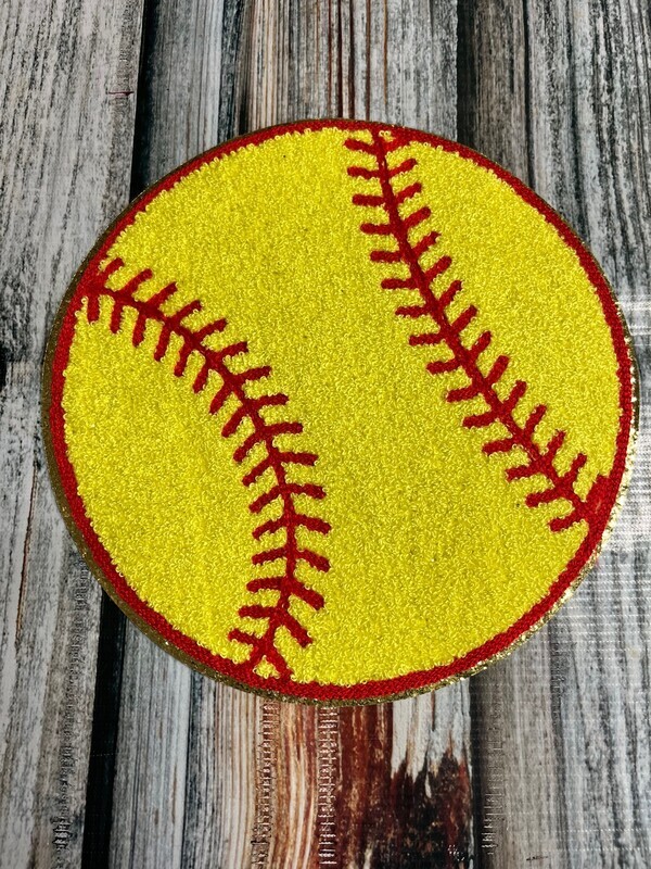 Chenille  Softball Patch