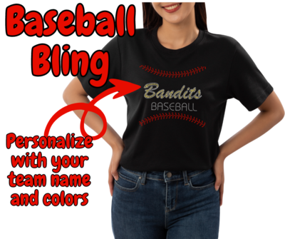 Personalized Baseball Bling Shirt