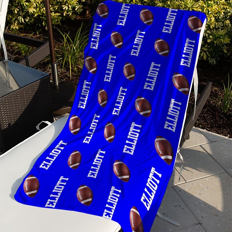 PERSONALIZED SPORTS BEACH TOWEL
