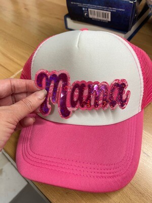 Mama Lace Hologram Trucker Cap Patch
