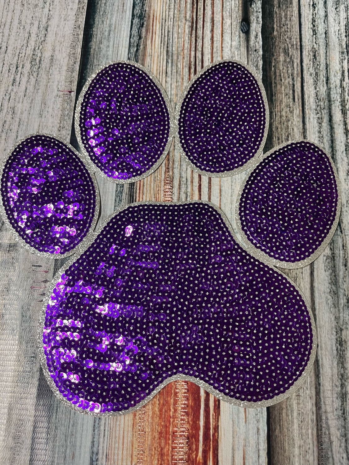 Sequin Purple Paw Patch