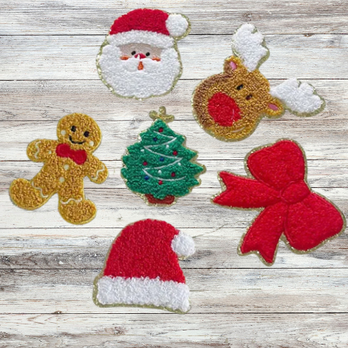 Mini Christmas Chenille Patch