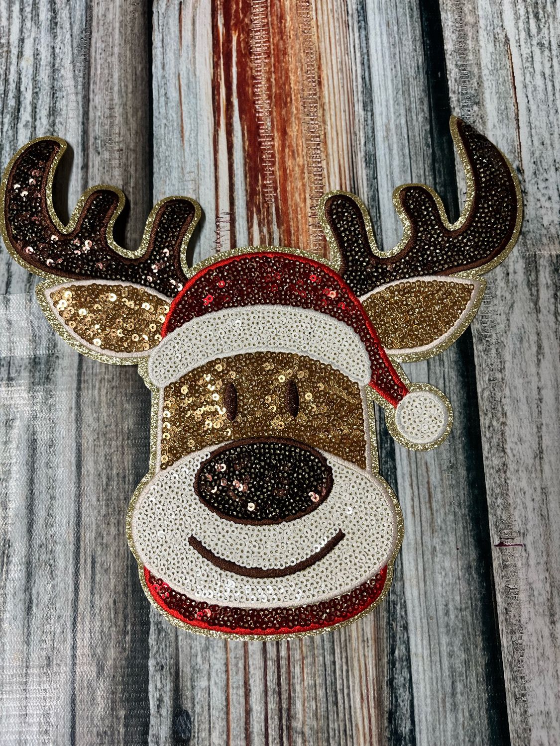 Sequin Reindeer Patch