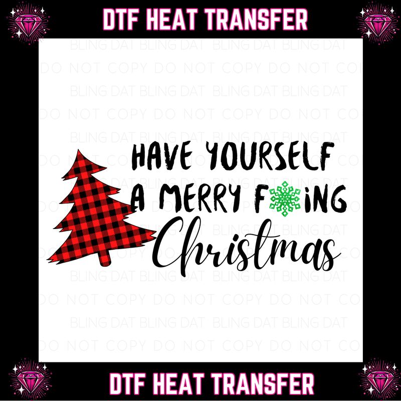 Merry F*ing Christmas DTF Transfer