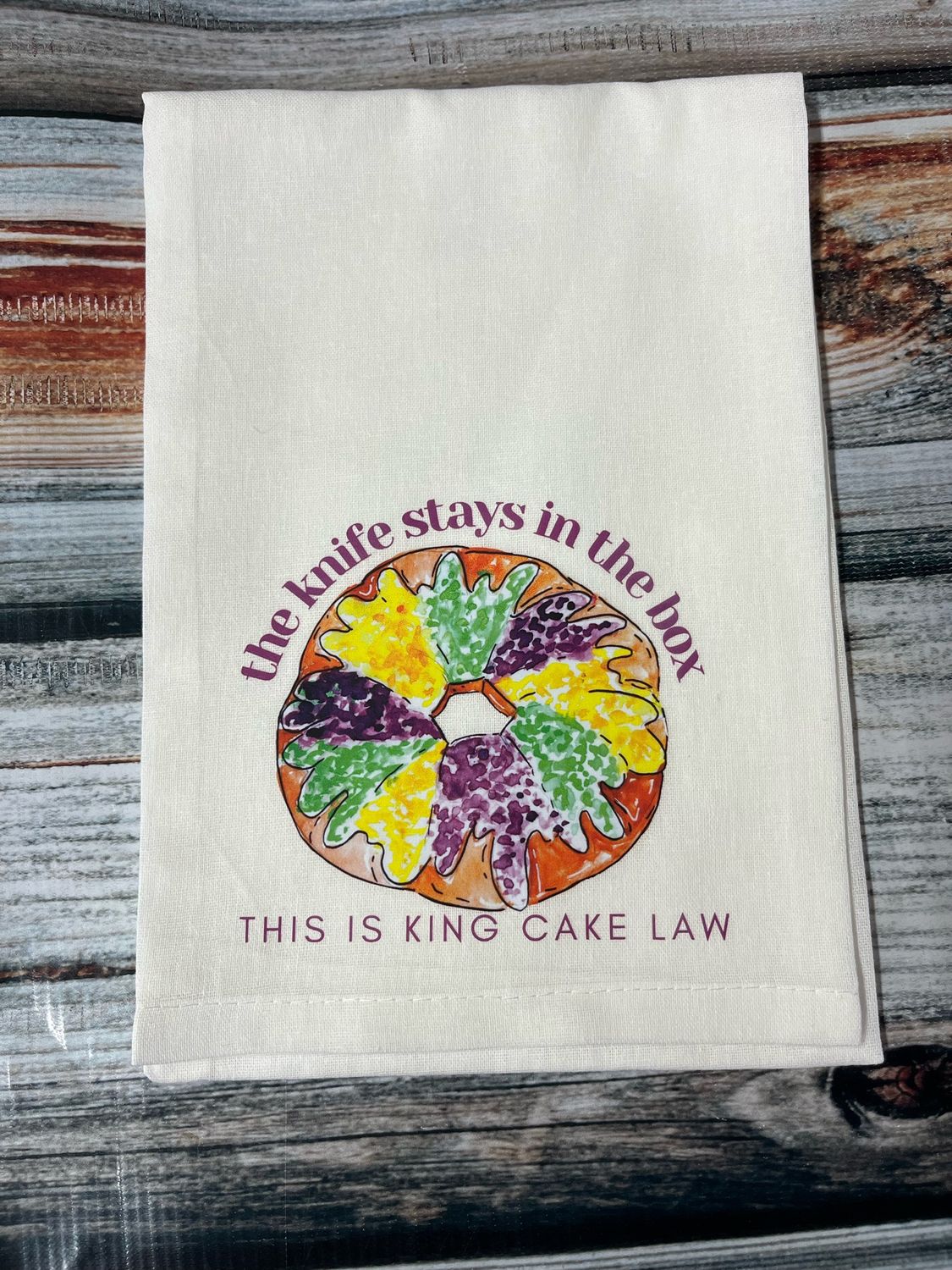 Mardi Gras King Cake Kitchen Towel
