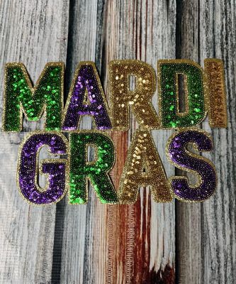 Sequin Mardi Gras Patch Large