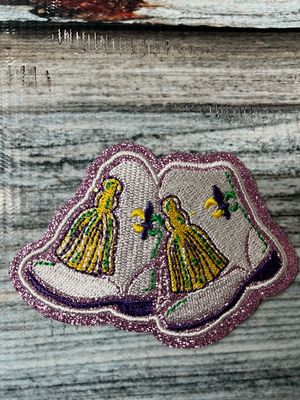 Mini Mardi Gras Boots Patch