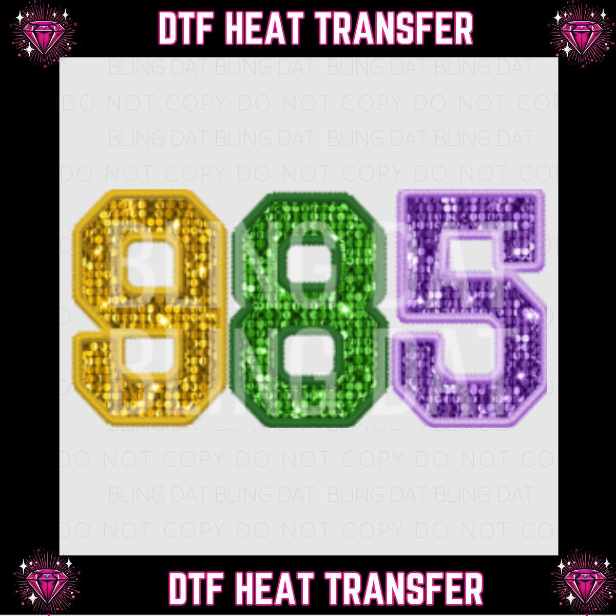 Mardi Gras DTF Transfer