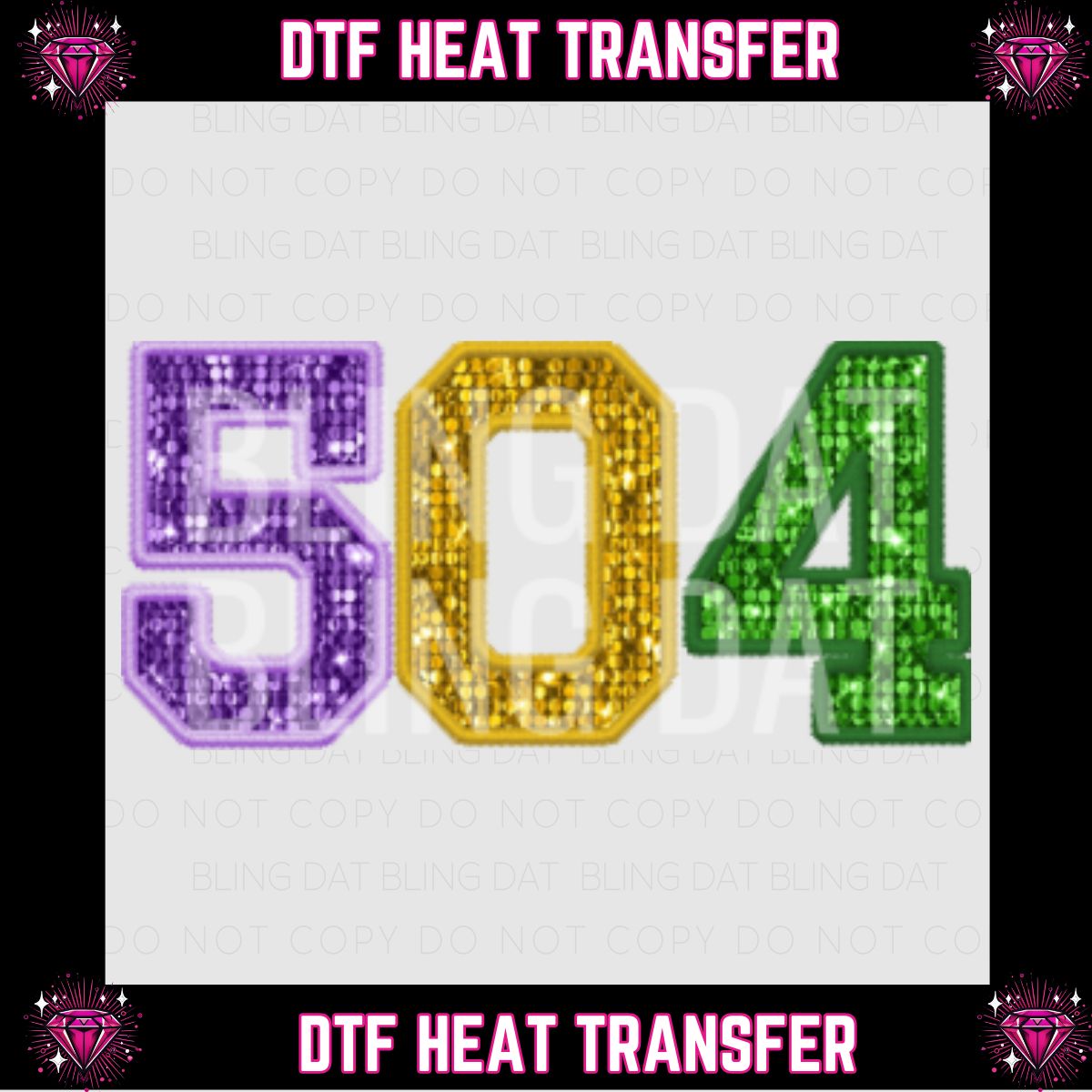 Mardi Gras DTF Transfer
