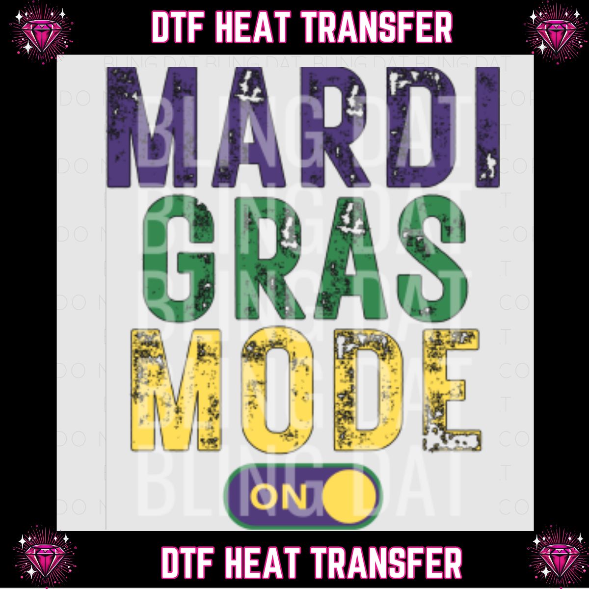 Mardi Gras DTF Transfer