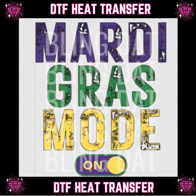 Mardi Gras DTF Transfer