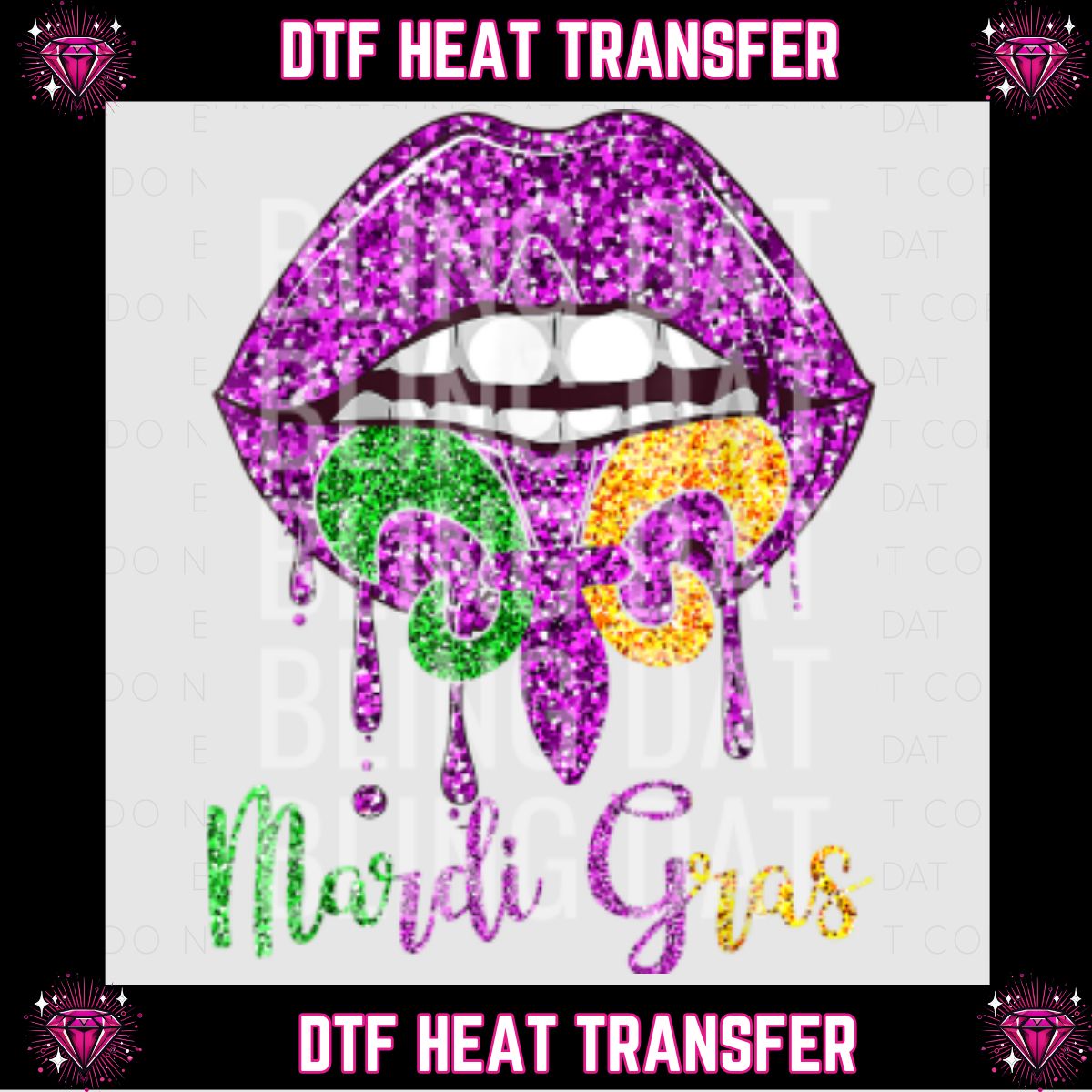 Mardi Gras DTF Transfer