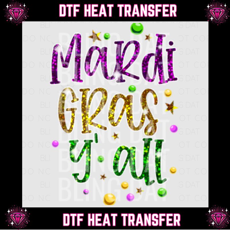Mardi Gras DTF Transfer