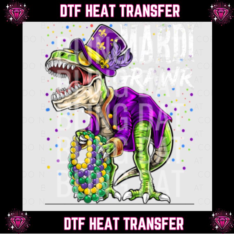 Mardi Gras DTF Transfer