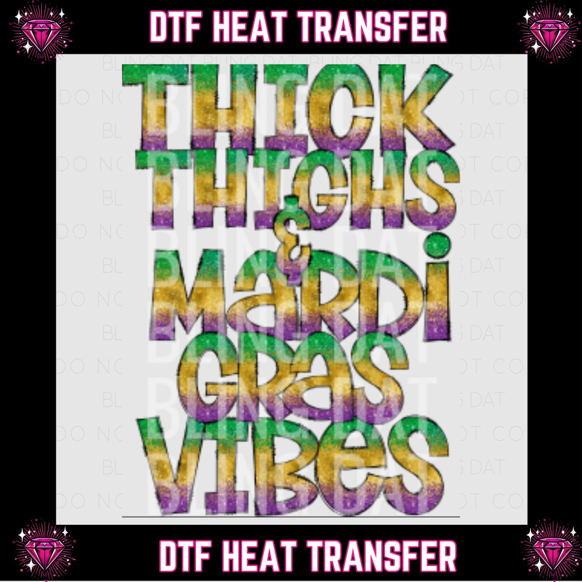 Mardi Gras DTF Transfer