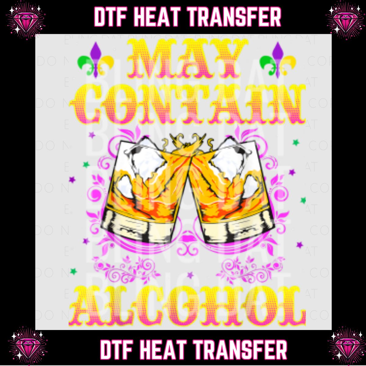 Mardi Gras DTF Transfer