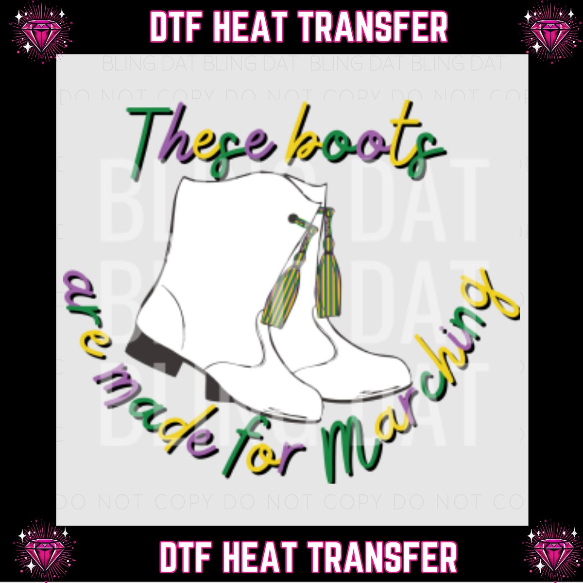 Mardi Gras DTF Transfer