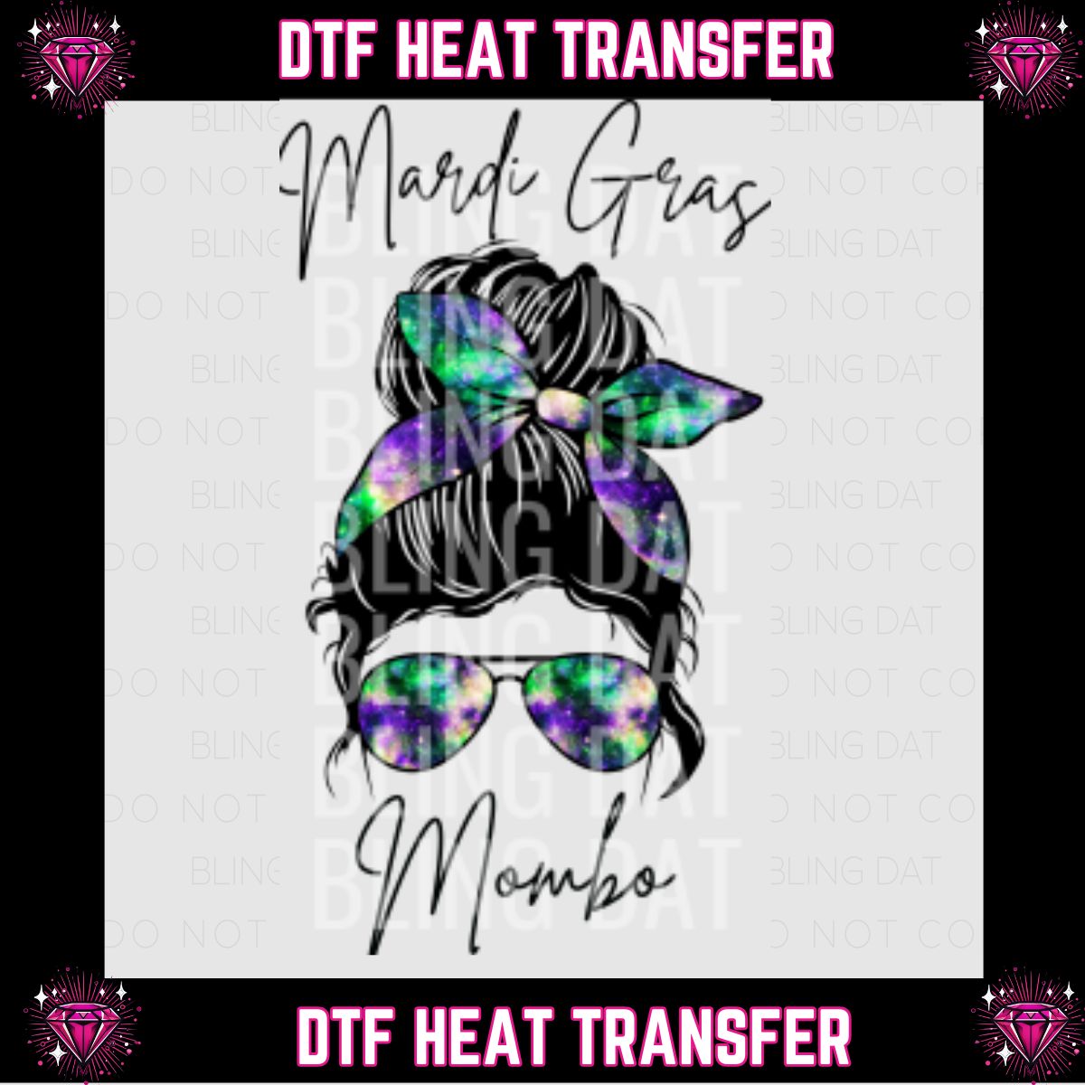 Mardi Gras DTF Transfer