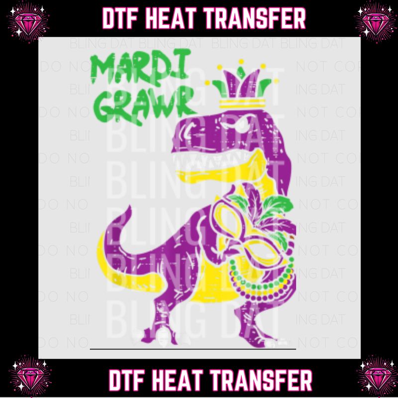 Mardi Gras DTF Transfer