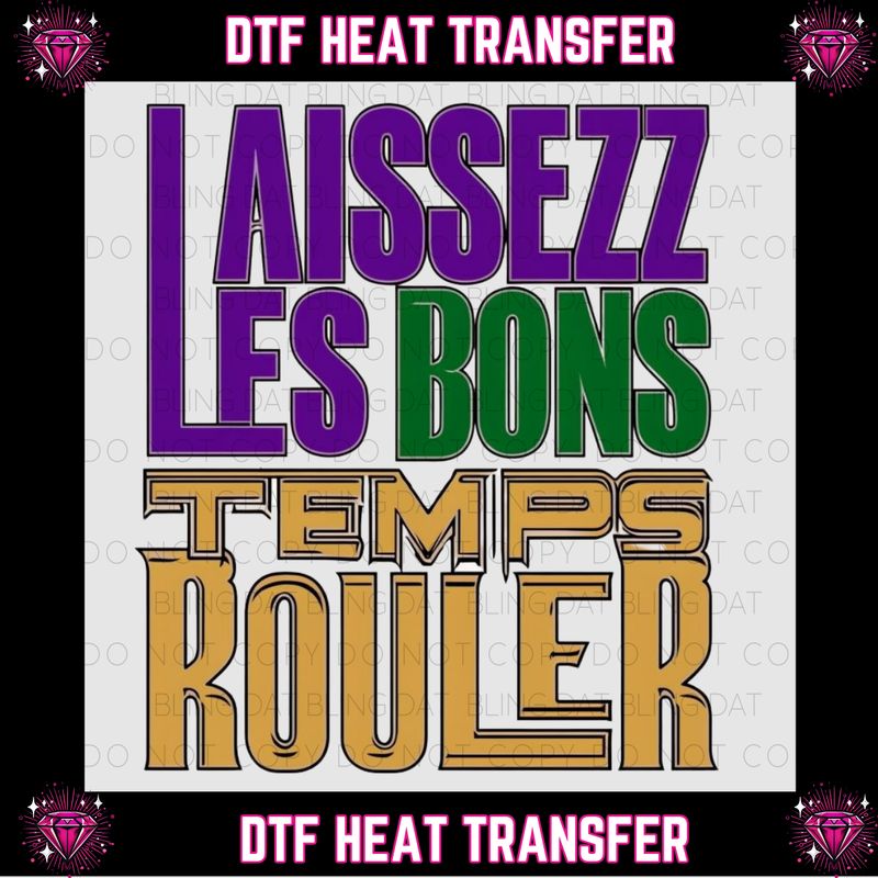 Mardi Gras DTF Transfer