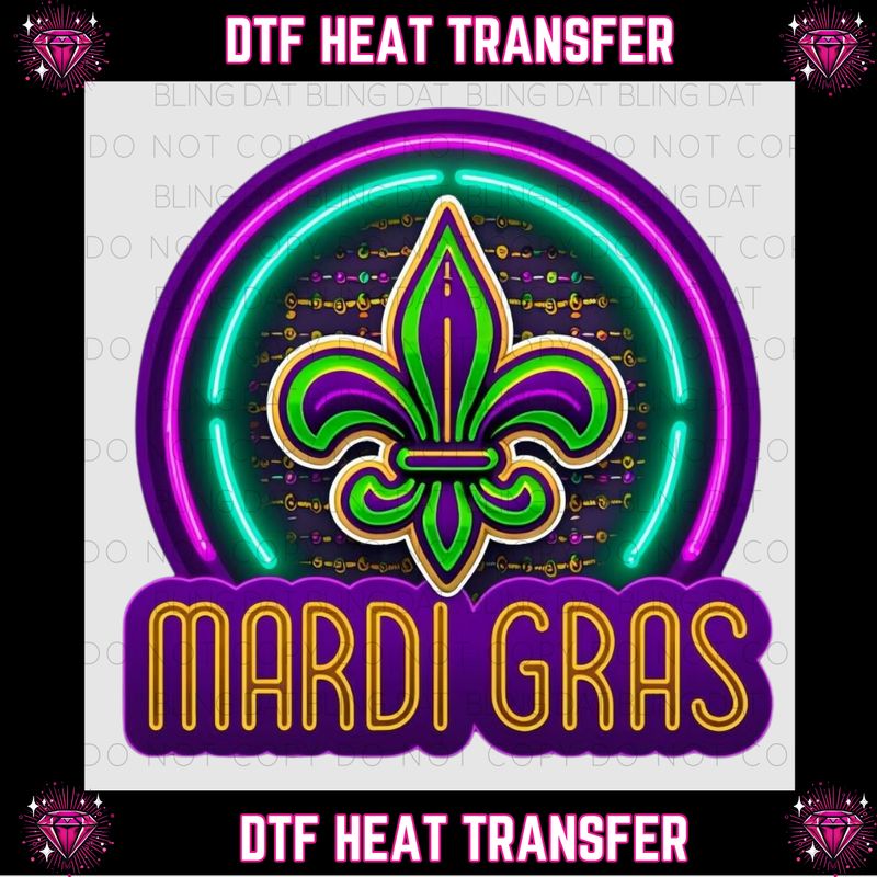 Mardi Gras DTF Transfer
