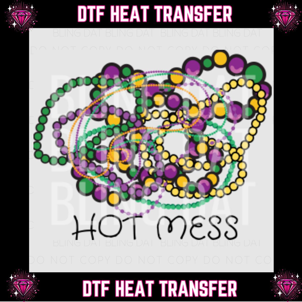Mardi Gras DTF Transfer