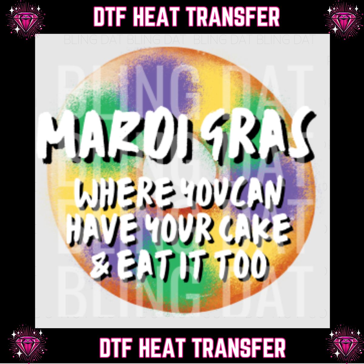 Mardi Gras DTF Transfer