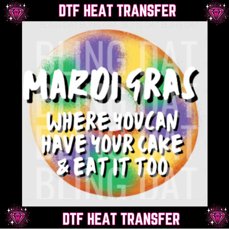 Mardi Gras DTF Transfer