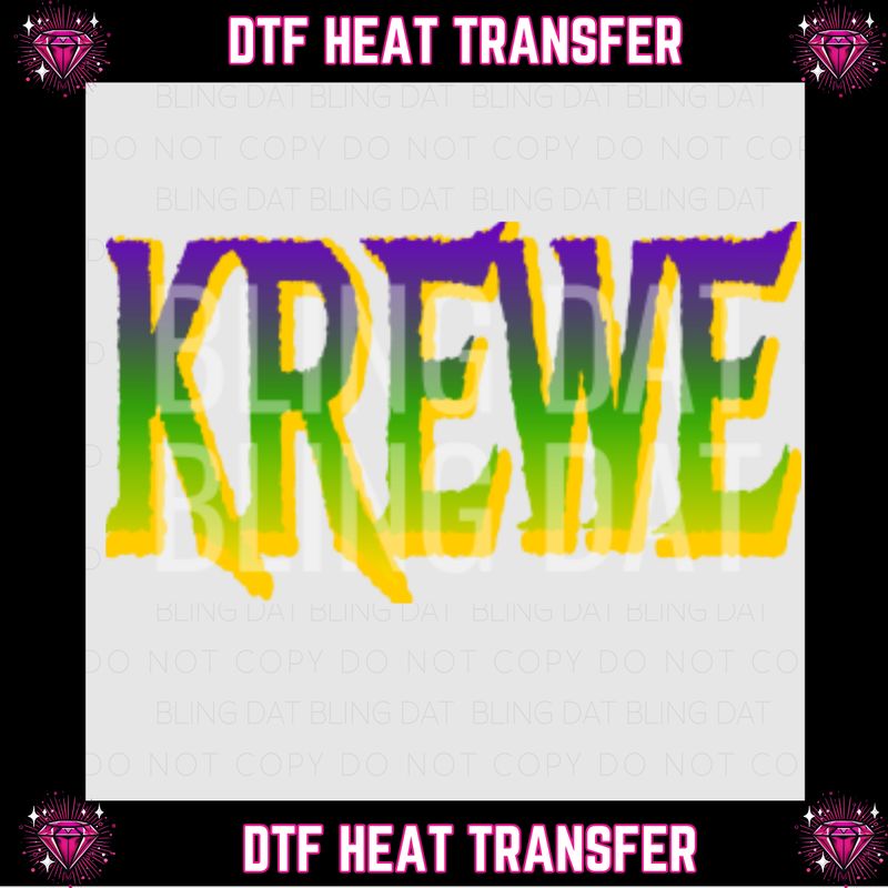 Mardi Gras DTF Transfer