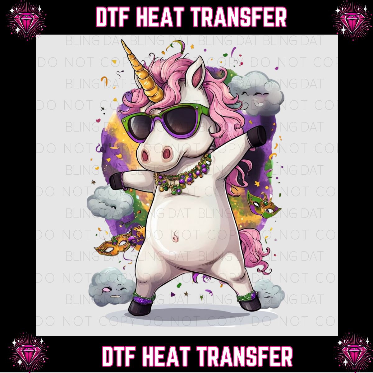 Mardi Gras DTF Transfer