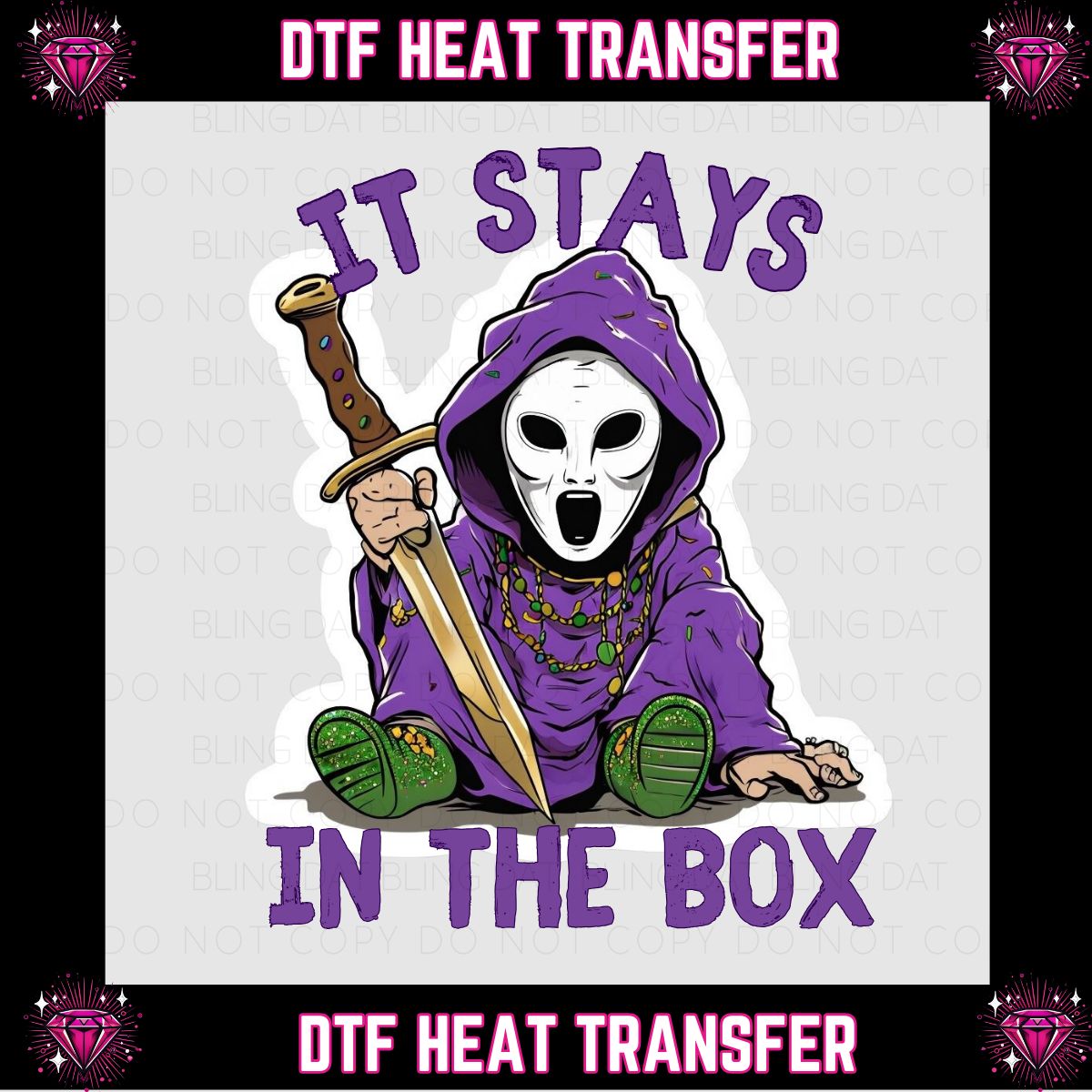 Mardi Gras DTF Transfer