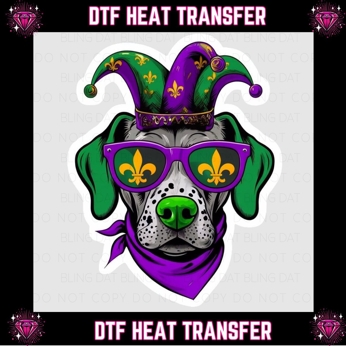 Mardi Gras DTF Transfer