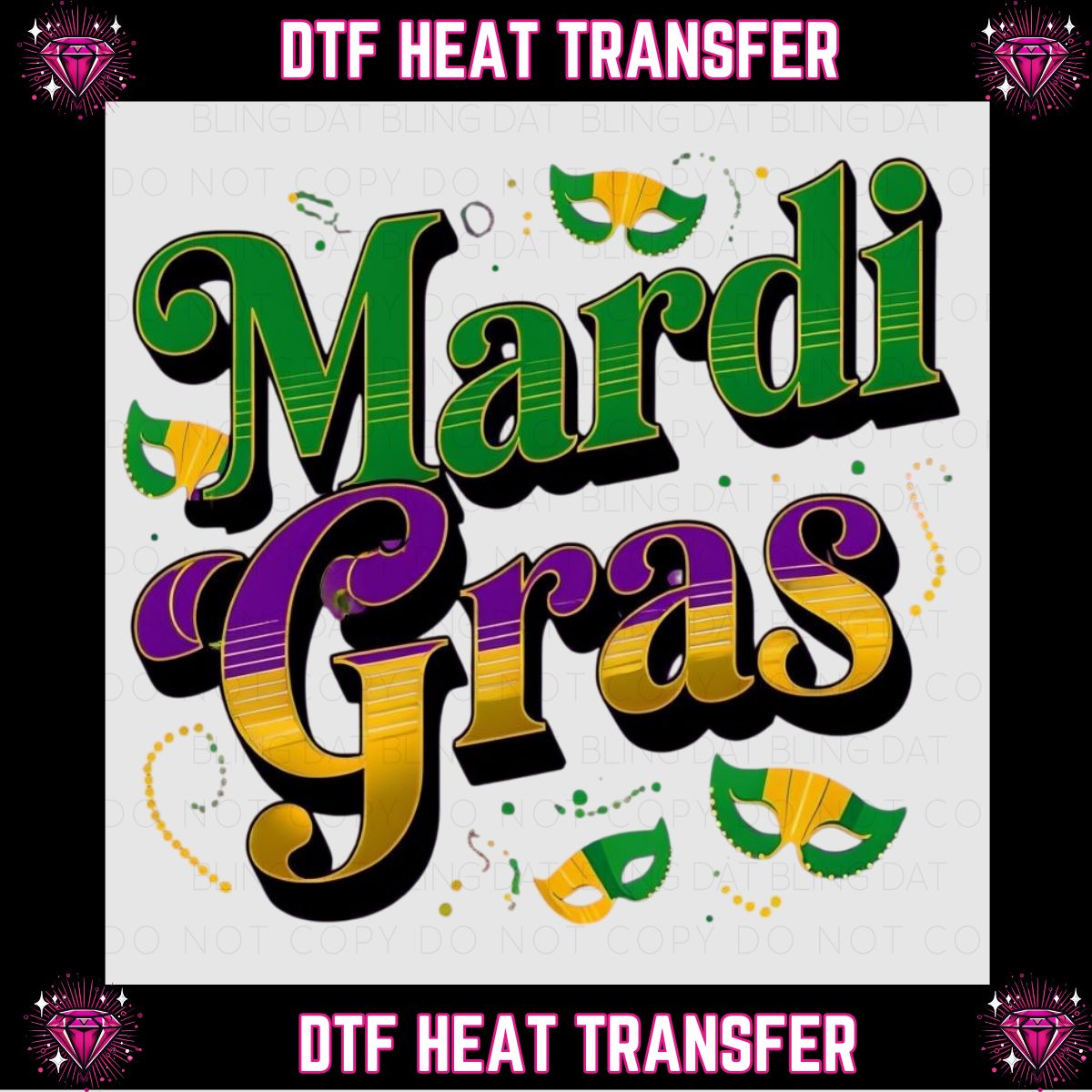 Mardi Gras DTF Transfer
