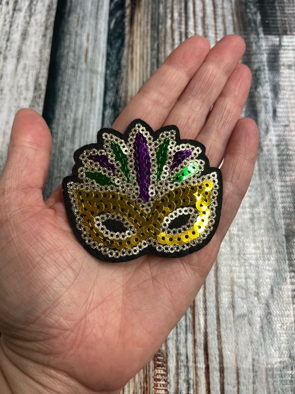 Mini Mardi Gras Mask Patch
