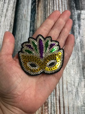 Mini Mardi Gras Mask Patch