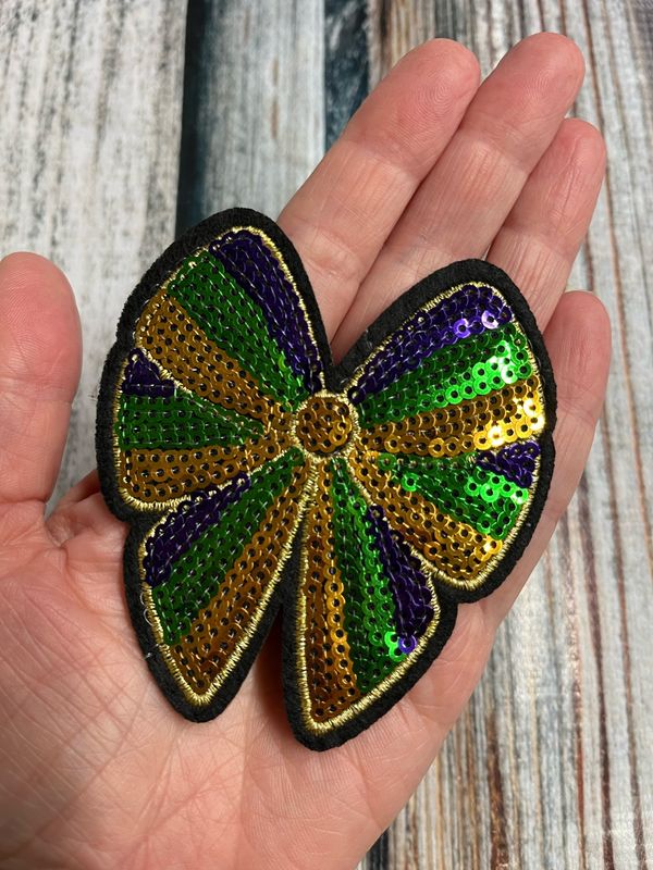 Mini Mardi Gras Bow Patch