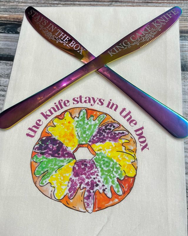 King Cake Knife, Mardi Gras Colors