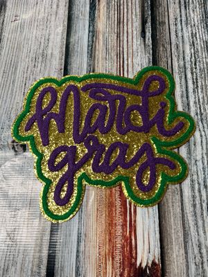 Chenille Mardi Gras Patch