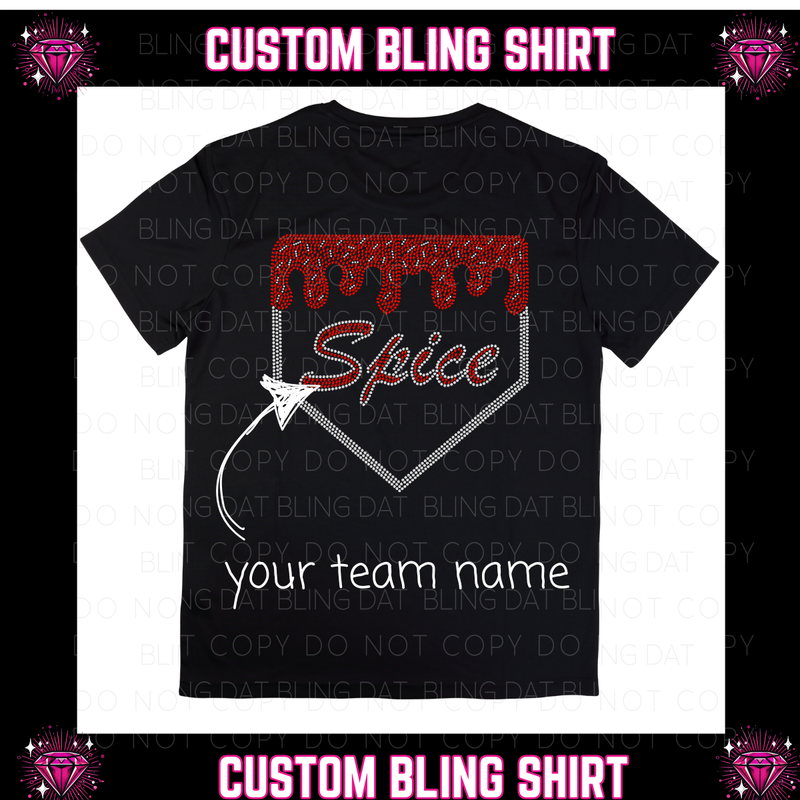 Personalized Ice Cream Drip Bling Shirt