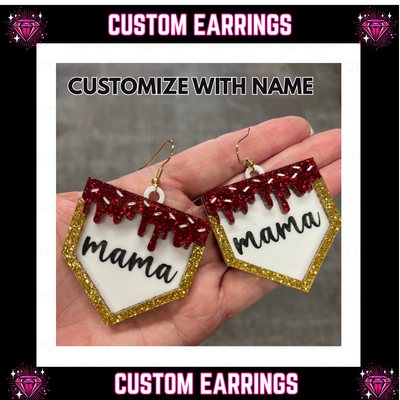 Custom  Ice Cream Drip Earrings