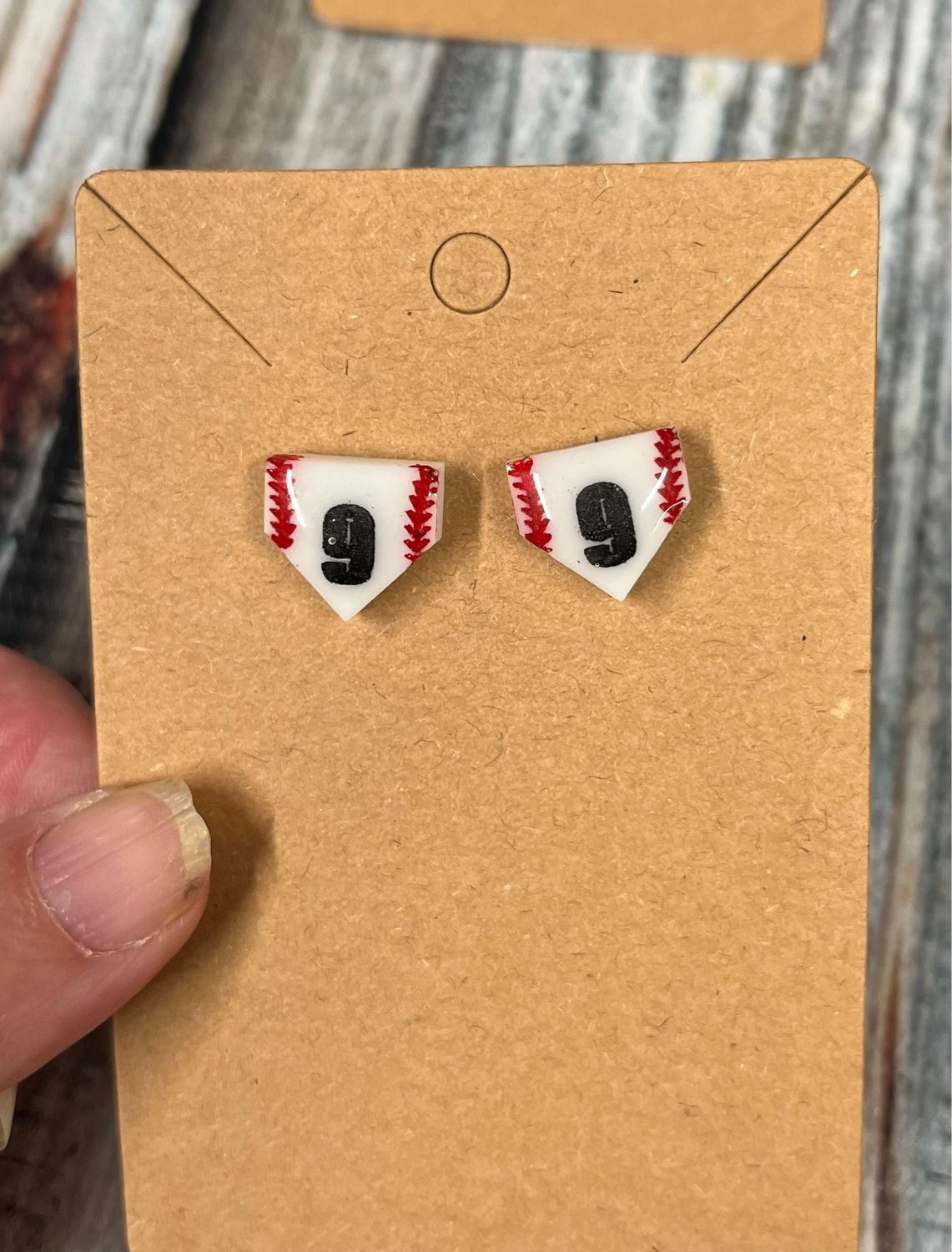 Custom Baseball Stud Earrings