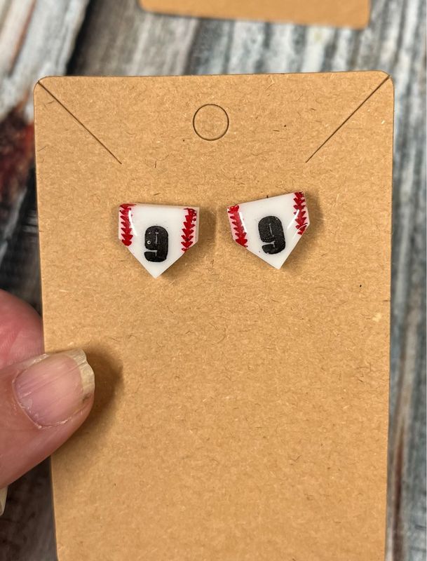 Custom Baseball Stud Earrings