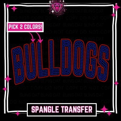 Spangle Bulldogs GameDay Bling Transfer - Choose 2 Colors