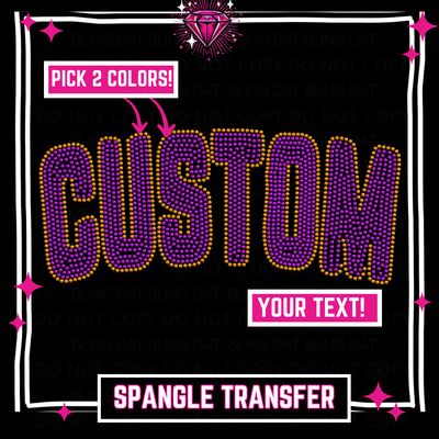Custom Spangle GameDay Bling Transfer - Choose 2 Colors