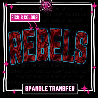 Spangle Rebels GameDay Bling Transfer - Choose 2 Colors