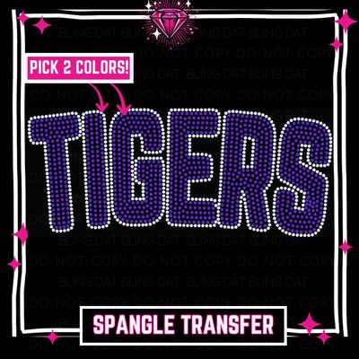 Spangle Tigers GameDay Bling Transfer - Choose 2 Colors