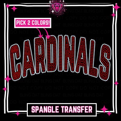 Spangle Cardinals GameDay Bling Transfer - Choose 2 Colors